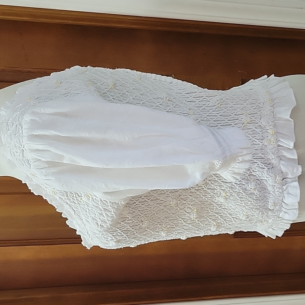 Free People White Puff Sleeve Blouse NWOT - Picture 3 of 7